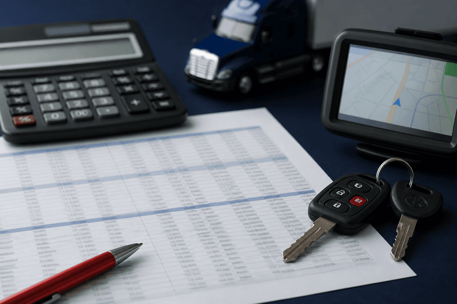 Gestor calculando quanto custa rastreamento veicular para a frota da empresa